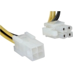 Powertech 4pin EPS male - 4 pin EPS female Cable 0.2m