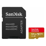 Sandisk Extreme microSDXC 64GB Class 10 U3 V30 A2 UHS-I με Αντάπτορα